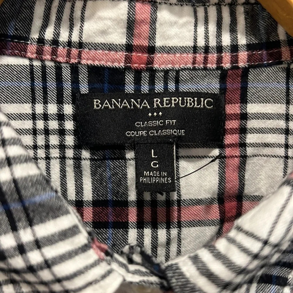 Banana Republic  classic fit flannel button up shirt size large - Picture 9 of 12
